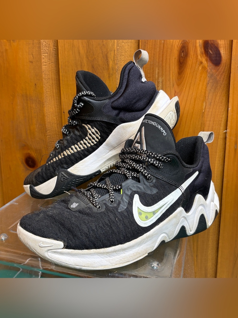 Nike Giannis Immortality GS Black Volt White Basketball Shoes DB6081-010 Size 7Y